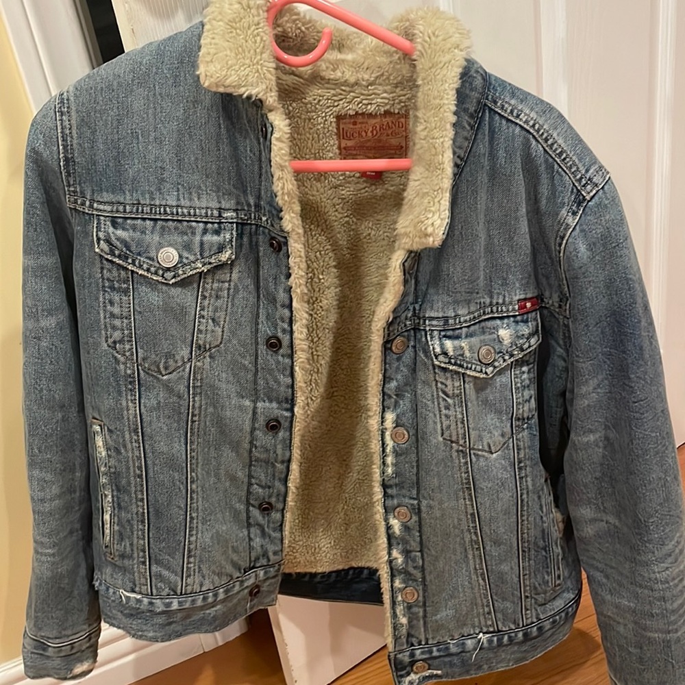 Lucky Brand Jean Jacket with Faux Fur